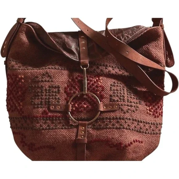 FREE PEOPLE We The Free Talia Bag Embroidered Crossbody Leather Purse NWT - Picture 1 of 8